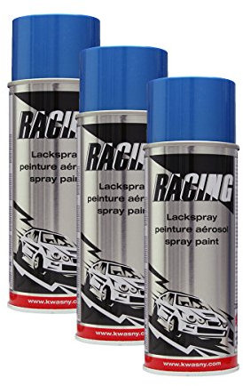 3X KWASNY 288 112 Auto-K Racing Lackspray blau metallic 400ml