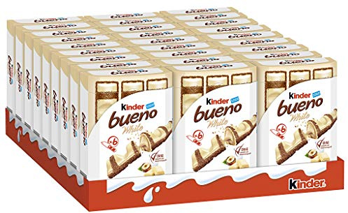 Ferrero kinder bueno White – Schokoriegel mit weißer Schokolade – 27 Packungen mit je 6 Einzelriegeln (27 x 117 g)