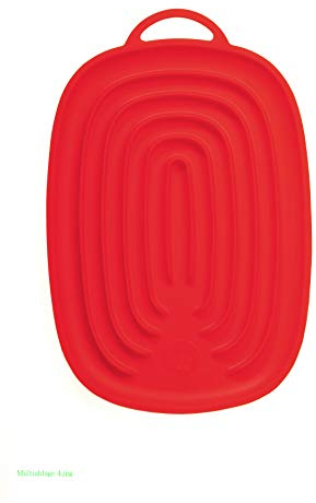 Kochblume Multiablage | Ablage für Küchenhelfer | Premium-Silikon & BPA frei| Hitzebeständig | Spülmaschinenfest | 22cm | Farbe: rot