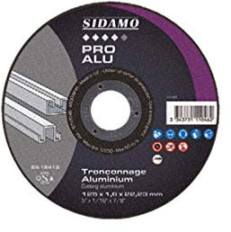 Disque à tronçonner Sidamo PRO ALU D. 125 x 1 x Al. 22,23 mm - Aluminium