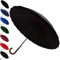 COLLAR AND CUFFS LONDON 95KPH Parapluie Canne Solide Tempete Homme Femme - 24 Baleines Resistant Vent Fort Automatique - Grande Taille XL - Poignée en Bois - Fibre de Verre en Rouge - Noir