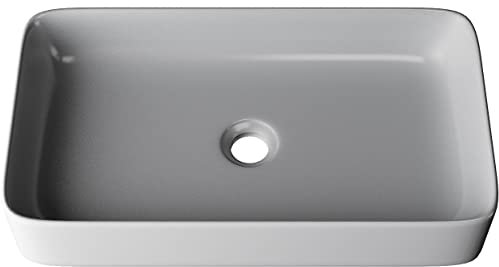 Waschbecken24 | Kleines Waschbecken Gäste WC - Platzsparendes Design | Handwaschbecken Für Waschtisch Badezimmer Gäste-WC (60x34x11cm, Weiß / A97GAM)