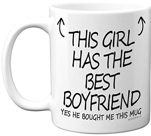Stuff4 Anniversary Mug for Her, This Girl Has The Best Boyfriend Mug