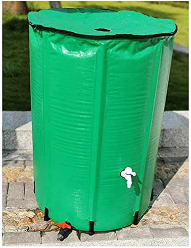 Regentonne Faltbar Zusammenklappbarer Regenfass, tragbarer Wasserspeicher, Wasserkollektor-zusammenklappbarer Tank mit Speichel-Wasser-Lagerbehälter (Color : Green, Size : 100L/40x78cm)