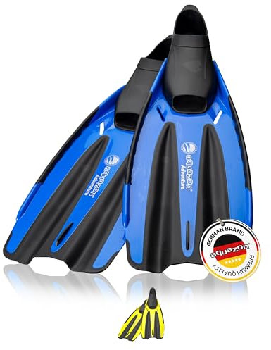 AQUAZON Adventure professionelle Flossen, Schnorchelflossen, Taucherflossen, Schwimmflossen für Erwachsene, Farbe:Blue, Größe:40/41
