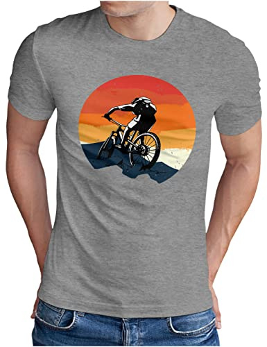OM3® Downhill Mountainbike T-shirt | Herr | Cykel MTB Cykel Cykel Cykel | S – 5XL, Ljunggrå, XL