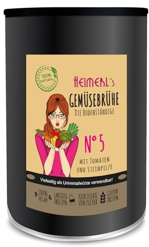 HEIMERLs Gemüsebrühe Nr.5 - Die Bodenständige - in der 500g Dose - mit extra Steinpilze und Tomate