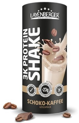 Layenberger 3K Protein Shake Schoko-Kaffee (1x360 g) | 75 % Eiweiß, nur 4,5 % Kohlenhydrate, 6,8 g Zucker