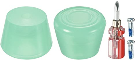 PATIKIL 1Paar Rollschuh Zehenstopfen Rollschuh Stopper Bremsstopper mit Schraubenzieher 82A für Rollschuhe Roller Skate Grün