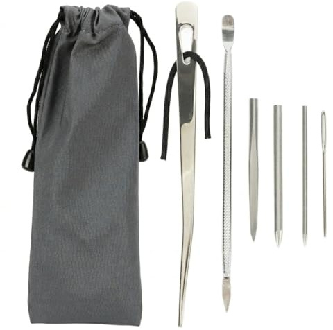 ANKROYU Paracord-Werkzeuge, Marlin Spike, 6-teiliges Paracord-Nadel-Set, Mikro-Paracord, Edelstahl-Paracord-Nahtschnürnadeln, Strickwerkzeug-Hilfswerkzeuge
