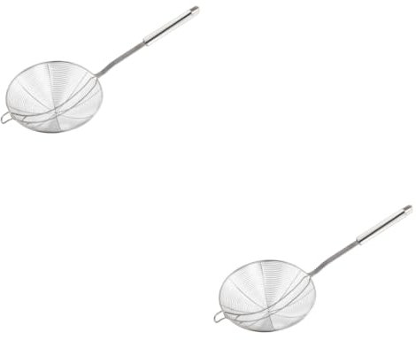 PRETYZOOM 2St Sieb aus Metall Drahtsieb Skimmer Sieb Edelstahl Sieb Spachtel Kelle Filter Drahtlöffel Skimmer zum Servieren von Speisen Knödel metallische Linie Teesieb Splitter Abschäumer