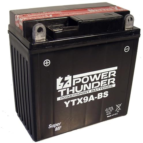 Bateria motocicleta Power Thunder YTX9A-BS 12v 9AH medidas 133 x 75 x137 mms