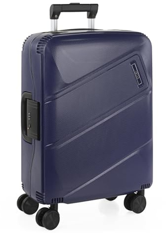JASLEN - Resväska med hjul - handbagageväska i PP-propylen med teleskophandtag - lättviktsresväska med TSA-lås - kabinväska i 55 cm storlek, Marinen