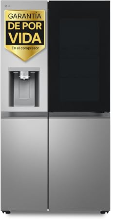 LG GSXE80PYBD - Frigorífico Side by Side, Serie 800, Instaview Door-In-Door, Clasificación D, 628 L, Inox antihuellas,