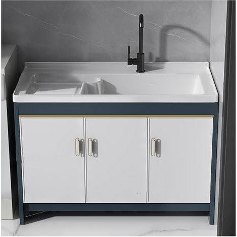 Mueble Lavabo De Baño,Lavabo con Mueble,Mueble para Debajo del Lavabo Armario De Baño Bajo Lavabo,Mueble Baño,Fregadero De Utilidad con Grifo (Size : 60.5 * 42.5 * 79cm)