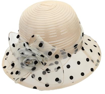 JDYaoYing Lady Kleid Cloche Hut Fascinator Floral Tee Party Hochzeit Eimer Hut Sonnenhut