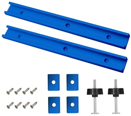 Malloy 2T-Führungsschienen-Klemmschienen Aus Aluminiumlegierung, 400-Mm-T-Nut-Schienen-Gehrungsschienensatz, Gerillte Gleitschiene mit M8/M6-Schieber