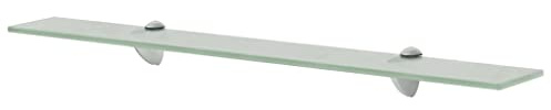 TJROO Estante de baño de cristal templado esmerilado 70 x 20 cm grosor 8 mm elegante estante de pared multiusos flotante salón dormitorio para guardar bolas de algodón