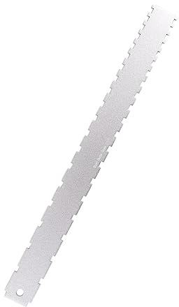 Aluminium Griffbrett Höhenmesser mit Doppelskala für Bass | Silberfarben, zur Messung der Halsgeradheit und Lokalen Verformung bei Saiteninstrumenten