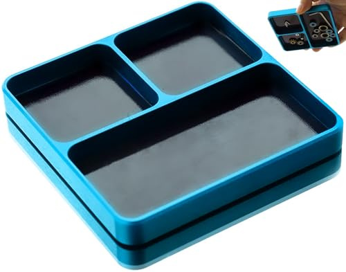 Magnetic Tool Tray Organizer, Small Tray for RC Car Electronic Repair Screw | Magnet Tray Box Small Part Holder for Organization, Storage Tool for Screw, Nuts and Bolts, Socket, Pin, RC Model Drone Phone