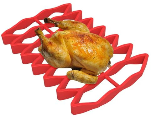 Rejilla De Asado De Silicona para Horno, Parrilla De Asado para Horno para, Verduras, Pollo, Escurrir El Aceite, Bandeja Resistente Al Calor para Hornear, Asar Y Cocer Al Vapor