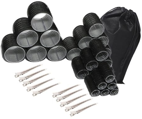 NonHeat Curling Tool 6PCS Hair Rollers With Metal Hair Clip For Long To Short Hair Styling Essential Quick Hairstyle Use