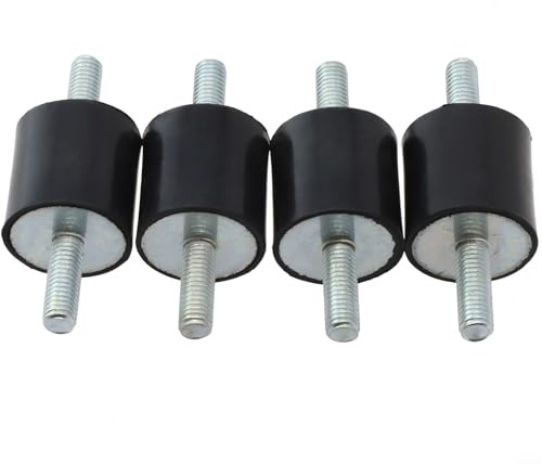 EffiFish 4 Stück M8 Anti-Vibrationsdämpfer aus Gummi, für Klimaanlage, Wärmepumpe, Kompressor, Motor, industrielle Ausrüstung, schwarz