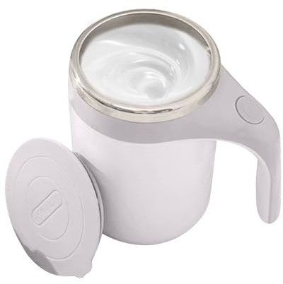 Tazza di caffè auto -mescolante - 380 ml miscelazione con magnetico mescolamento | Grande capacità che ruota per caffè, cioccolata calda, tè al latte, bevande zucchero canna, scrivania e uso domestico