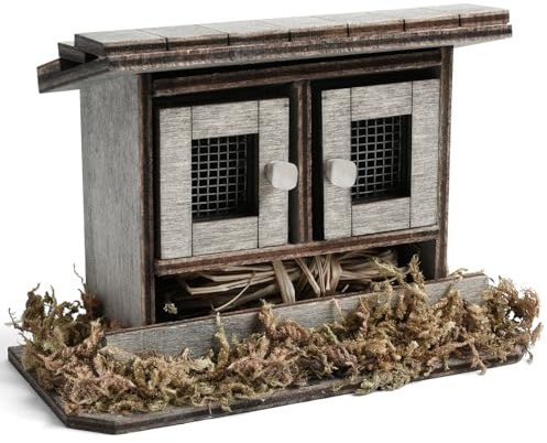 Miniatur Puppenhaus Zubehör,Puppenhaus Hühnerstall,Wichtel Zubehör Feuerstelle DIY Puppenhaus Zubehör Lagerfeuer Krippen Zubehör