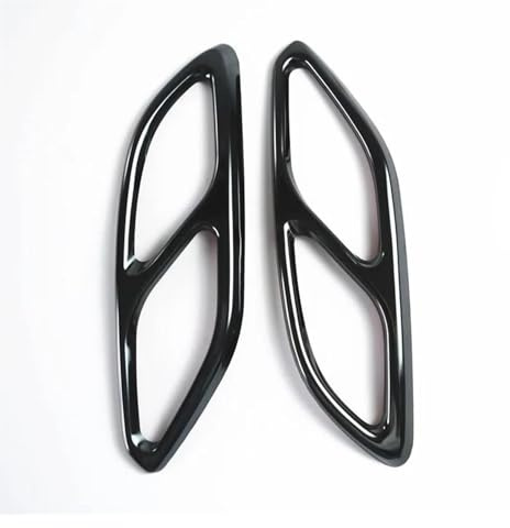 JWOZQ Car Exhaust Pipe Cover For Mercedes BENZ CLA C118 2020 Tail Throat Tailpipe Ends Trim Accessories Muffler,B/Schwarz