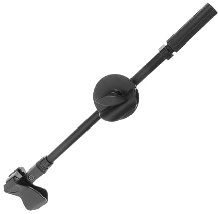 Metal Microphone Boom Arm Adjustable Height 15mm to 19mm Black | Universal Suspension Scissor Arm, Plastic and Metal Build, Live Sound Accessory for Recording Setup
