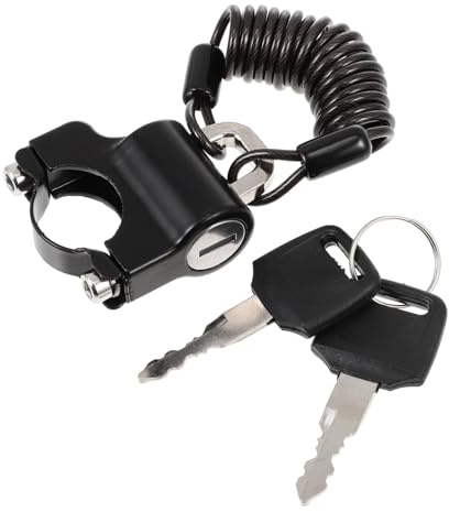Hemobllo Cadenas Casque Moto Compact Câble Acier Flexible et Résistant à la Corrosion Verrouillage Sécurisé pour Casques Vélo et Moto Portable et Polyvalent