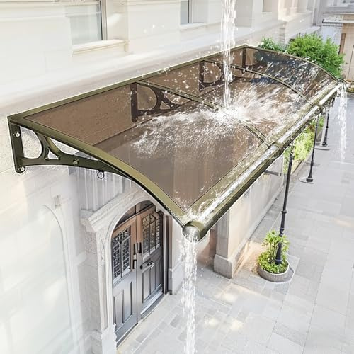 Ddasam Marquise de Porte Extérieure Design et Polyvalente - S‘intègre à Tous Les Styles - Parfait pour Décoration (Guirlandes, Plantes)（120x70cm）