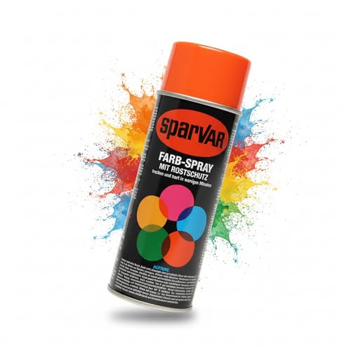 Sparvar 6092027 Lackspray RAL 2002 , glänzend, 400 ml, blutorange