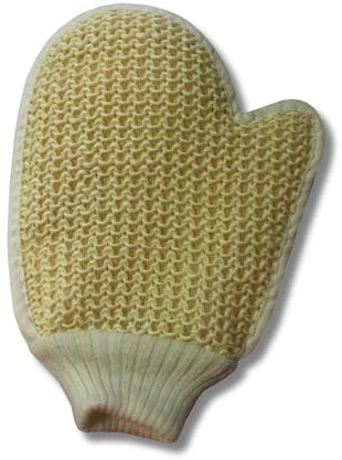 Identités, Gant De Crin Exfoliant, Faces 2 en 1 Très Pratique, Face Coton Pour Nettoyage Douceur, Face Exfoliante En Crin Naturel, Soin De Sa Peau