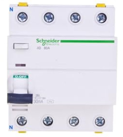 Schneider Electric A9Z11480 - Interruptor diferencial (4 pines, 80 A, 30 mA, tipo CA)