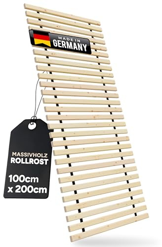 TUGA - Holztech Rollrost 28 LEISTEN 300Kg 100 x 200 cm Lattenrost Rolllattenrost Bettrost Qualität aus Deutschland