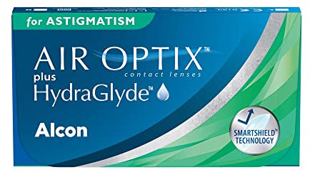 Air Optix plus HydraGlyde for Astigmatism Monatslinsen weich | 3 Stück | BC 8.7 mm | DIA 14.5 mm | CYL -01.75 | ACHSE 80 | -00.25 Dioptrien