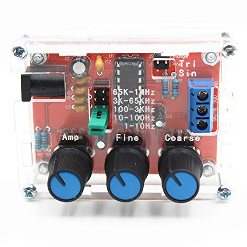 XR2206 Kit Generatore di Segnale, Generatore di Funzioni ad Alta Precisione Regolabile Uscita Sinusoidale/Triangolare/Quadrata 1hz-1mhz(parts + Shell + Manual)