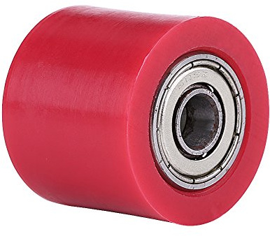 Chaîne Roller rouleau de chaîne, guide universel de roue de poulie de tendeur de chaîne de 8mm pour la moto Dirt Bike Enduro(Rouge)