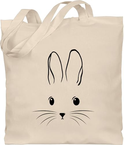 Shirtracer - Baumwolltasche - Ostergeschenk Ostern - Hasen Kopf Simple I Hase einfach