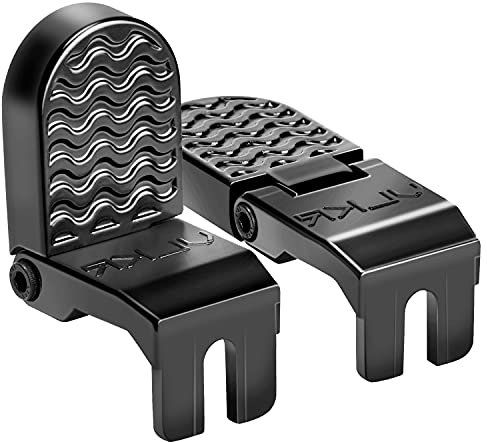 TOBWOLF 2PCS 10MM U Slot Bike Rear Pedals, Aluminium Alloy Bicycle Foot Pegs, Non-Slip Foot Pegs for Passenger, Folding Rear Bike Footrest Pedals for E-Bike, Mountain Bike, Folding Bicycle
