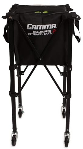 Gamma Sports EZ Travel Cart Pro, Ballkorb mit Premium-Tragetasche, Fassungsvermögen: 120 Pickleball-Bälle oder 150 Tennisbälle
