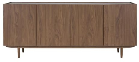 Miliboo Aparador Vintage con 4 Puertas de Madera Oscura 180 cm SANAA