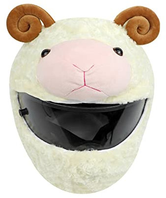 Huamengyuan Motorrad Helm Abdeckung,Motorradhelm Überzug Plüsch Süßer Helmüberzug Tier Cartoon Plüsch Helm Schutzhülle Lustige Motorradhelm Helmabdeckung Vollgesichtshelm Schutzhülle