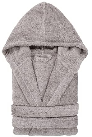 TRAMAS+ Albornoz de Baño Unisex 100% Algodón 450 GR con Capucha Dos Bolsillos y Cinturón Ajustable Alta Absorción Secado Rápido Certificado OEKO TEX