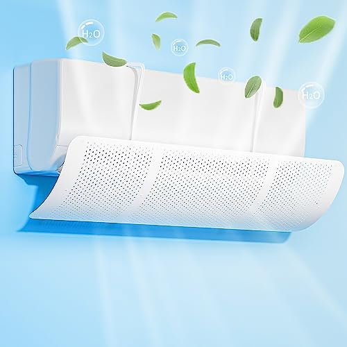 Universal Deflector Aire Acondicionado, ajustable, parabrisas para aire acondicionado, escudo del aire acondicionado frío/caliente, para casa/oficina, ancianos, bebés, mujeres embarazadas