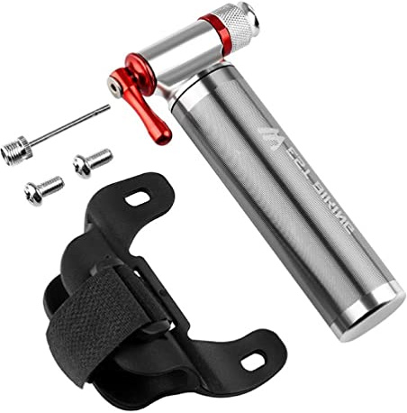 Ranuw CO2-Pumpe für Fahrrad - CO2-Inflator mit Aluminium Material - Kompatibel mit Schrader und Presta Ventilen - 1 Stück x Inflator