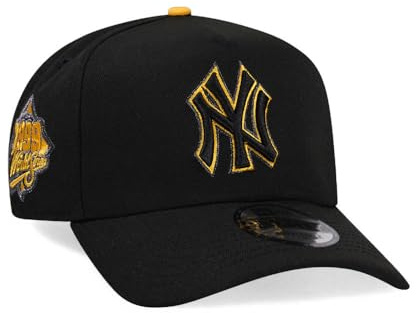 New Era New York Yankees World Series 1999 Black Yellow Edition 9Forty A Frame Snapback Cap, Nero , Taglia unica
