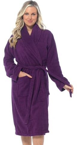 Undercover Ladies Towelling Robe LN566 Purple 20-22